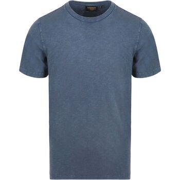 T-shirt Superdry T-Shirt Slub Melange Bleu