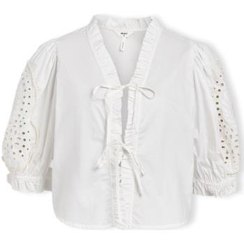 Blouses Object Top Brodera S/S - White Sand