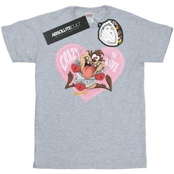 T-shirt Dessins Animés Taz Valentine's Day Crazy In Love