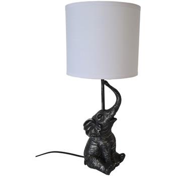 Lampes à poser Imori Lampe de table éléphant noir patiné argent