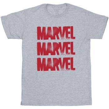T-shirt Marvel Red Spray Logos
