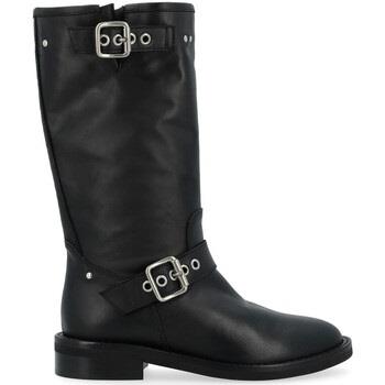 Bottes Via Roma 15 Botte motard en cuir noir