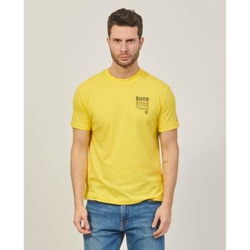 T-shirt Suns T-shirt à col rond en coton avec logo multiple
