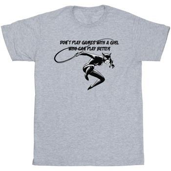 T-shirt enfant Dc Comics Catwoman Don't Play Games