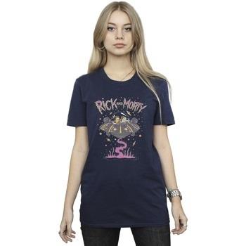 T-shirt Rick And Morty Pink Spaceship