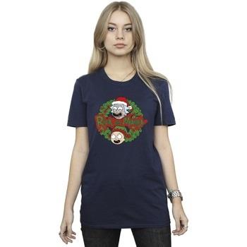 T-shirt Rick And Morty Christmas Wreath