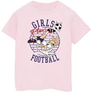 T-shirt enfant Dessins Animés Girls Play Football