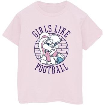 T-shirt Dessins Animés Lola Bunny Girls Like Football