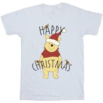 T-shirt Disney Winnie The Pooh Happy Christmas Holly