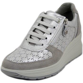 Baskets Imac Femme Chaussures, Sneakers en Cuir, Lacets et Zip - 55574...