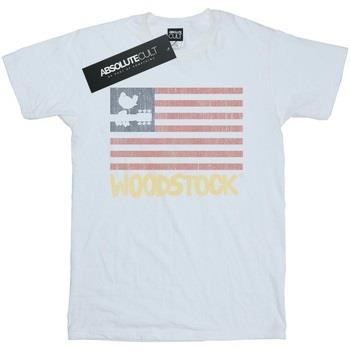 T-shirt Woodstock Distressed Flag