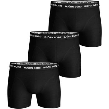 Caleçons Björn Borg Boxer-shorts Lot de 3 Solid Stretch Noir