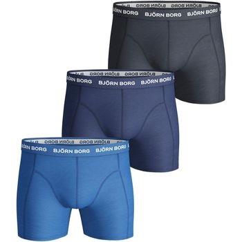 Caleçons Björn Borg Boxer-shorts Lot de 3 Bleu Uni