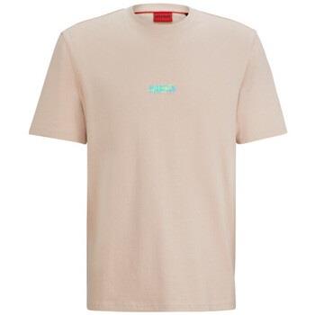 T-shirt BOSS T-SHIRT ROSE CLAIR RELAXED FIT EN JERSEY DE COTON À DOU