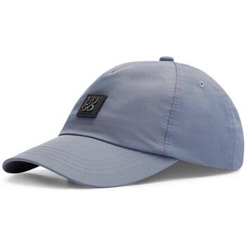 Casquette BOSS CASQUETTE BLEUE EN NYLON IMPERMÉABLE AVEC BADGE LOGO RE