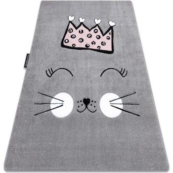 Tapis Rugsx Tapis PETIT CAT CHAT COURONNE gris 120x170 cm