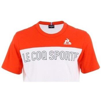 T-shirt Le Coq Sportif TEE SHIRT - ORANGE/NEW OPTICAL WHITE - L