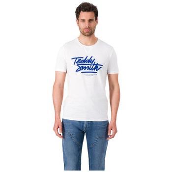 T-shirt Teddy Smith TEE-SHIRT BLANC SCRIPT - Blanc - L