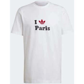 T-shirt adidas T-SHIRT Homme blanc I Love Paris