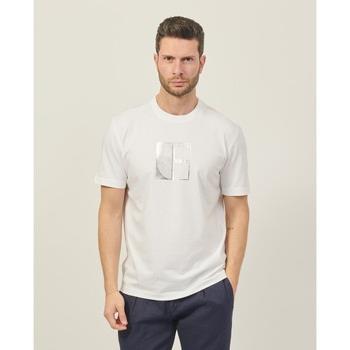 T-shirt BOSS T-shirt en coton stretch avec imprimé métallisé