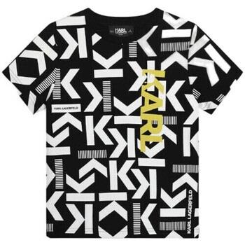 T-shirt enfant Karl Lagerfeld Tee shirt junior noir Z30053/M41 - 12 AN...