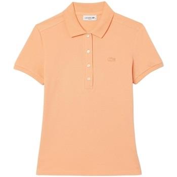 T-shirt Lacoste Polo femme Ref 52088 IXY Orange clair