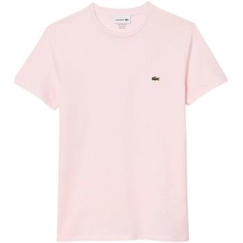 T-shirt Lacoste T shirt col rond Ref 52097 T03 Rose