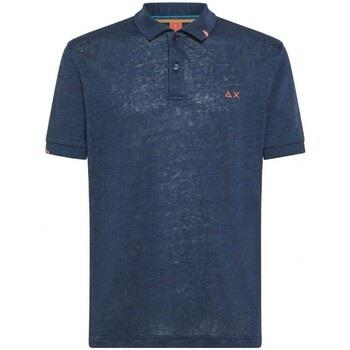 T-shirt Sun68 Polo en lin bleu