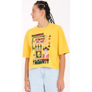 T-shirt Volcom Camiseta Chica Play The Tee - Citrus