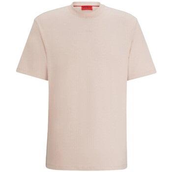 T-shirt BOSS T-SHIRT ROSE CLAIR RELAXED FIT EN JERSEY DE COTON À LOGO ...