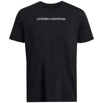 T-shirt Under Armour T-SHIRT BRODÉ UA LOGO OVERLAY NOIR