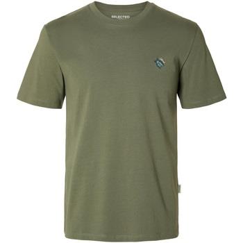T-shirt Selected T-shirt coton biologique col rond droite