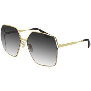 Lunettes de soleil Gucci GG0817S Lunettes de soleil, Or/Gris, 65 mm