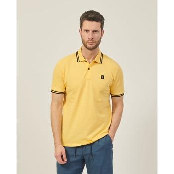 T-shirt Refrigue Polo homme avec logo et rayures contrastés