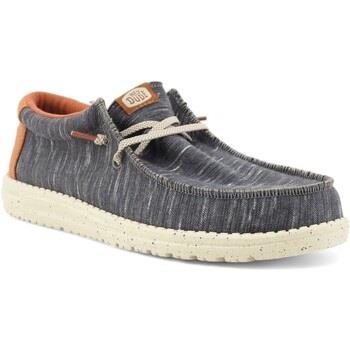 Chaussures HEY DUDE Wally Jersey Sneaker Vela Uomo Charcoal 40169-025