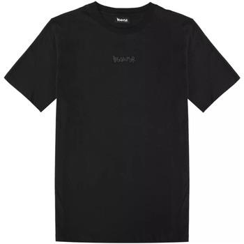 T-shirt Disclaimer T-shirt noir imprimé ours retour