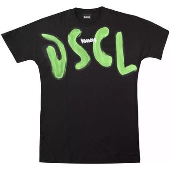 T-shirt Disclaimer T-shirt noir imprimé vert