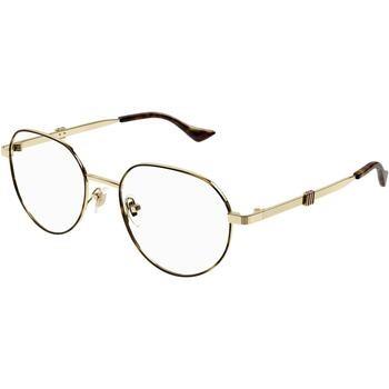 Lunettes de soleil Gucci GG1496O Cadres Optiques, Or/Transparent, 52 m...