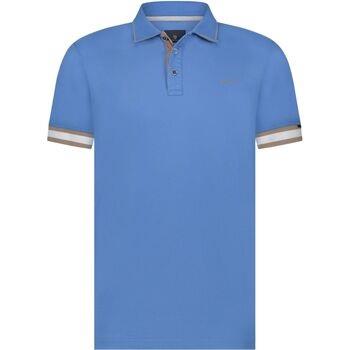 T-shirt State Of Art Polo Piqué Plain Bleu