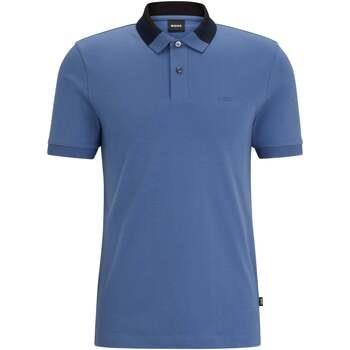 T-shirt BOSS Polo col contrasté ajusté bleu