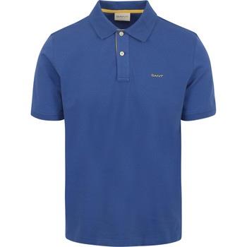 T-shirt Gant Contrast Piqué Polo Bleu