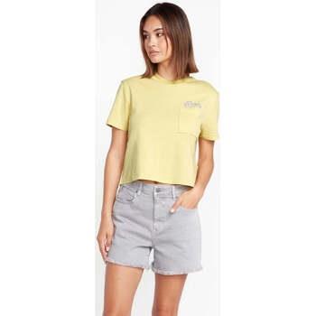 T-shirt Volcom Camiseta Chica Pocket Dial - Citron