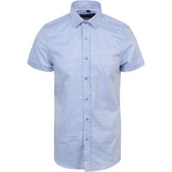 Chemise Suitable Chemise Short Sleeve Lin Bleu Clair