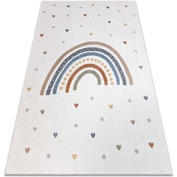 Tapis Rugsx Tapis BONO 8302 Arc-en-ciel, coeurs crème / 80x150 cm