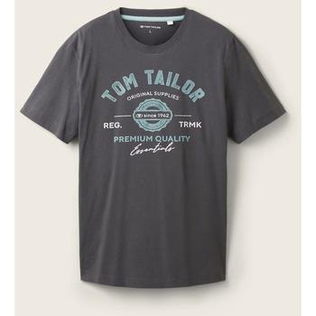 T-shirt Tom Tailor - Tee-shirt - gris anthracite