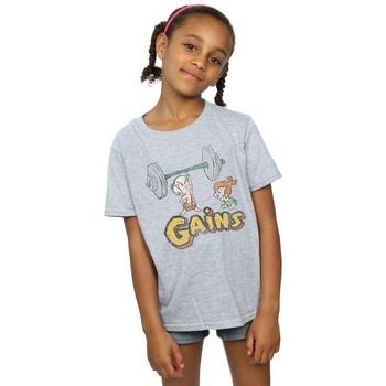 T-shirt enfant The Flintstones Bam Bam Gains Distressed