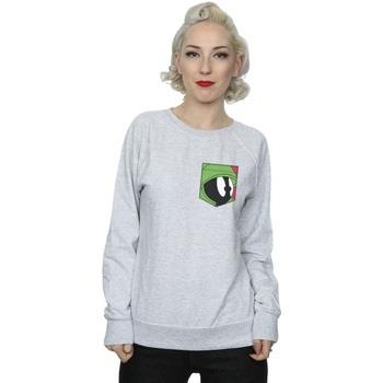 Sweat-shirt Dessins Animés Marvin The Martian Face Faux Pocket