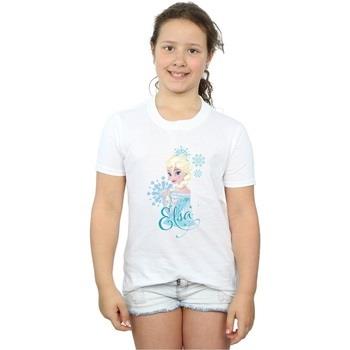 T-shirt enfant Disney Frozen Elsa Snowflakes