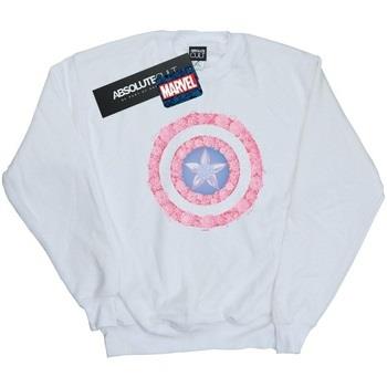 Sweat-shirt enfant Marvel Captain America Flowers Shield