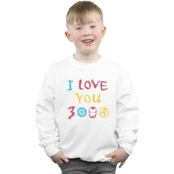 Sweat-shirt enfant Marvel Avengers Endgame I Love You 3000 Crayons